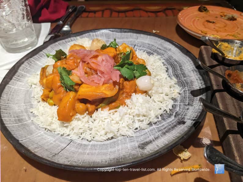 Veggie curry at Sanaa at Disney's Animal kingdom Lodge