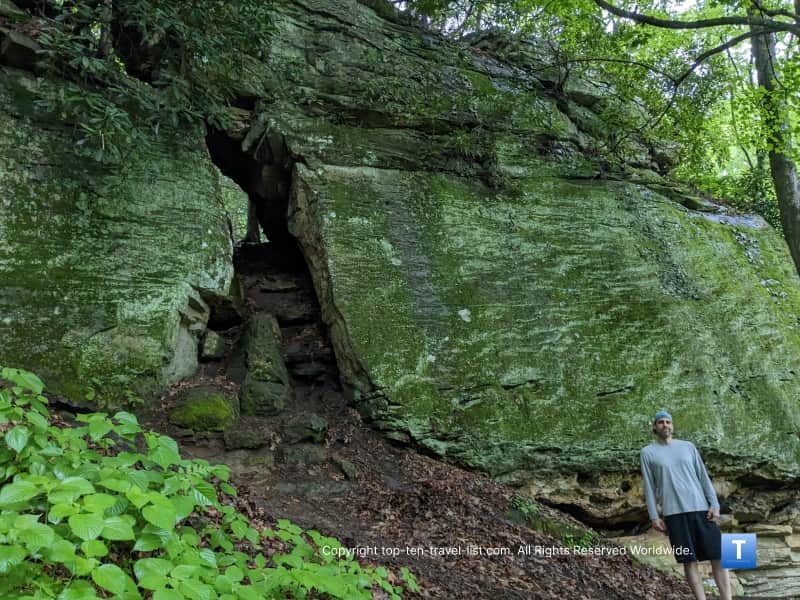 Big boulder at New River Gorge National park