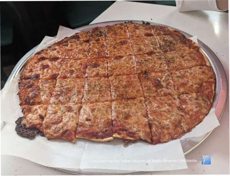 Cheese pizza at Vito and Nick's in Chicago