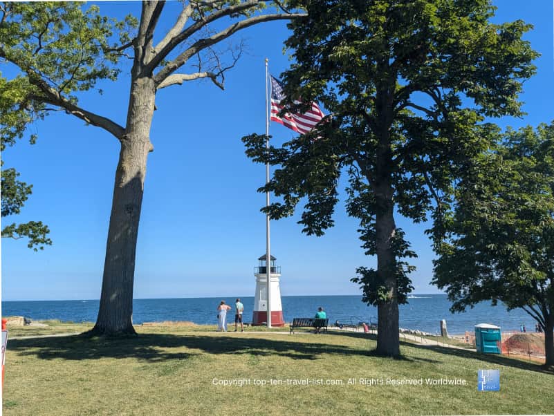 Scenic views of the lighhouse in Vermillion, Ohio