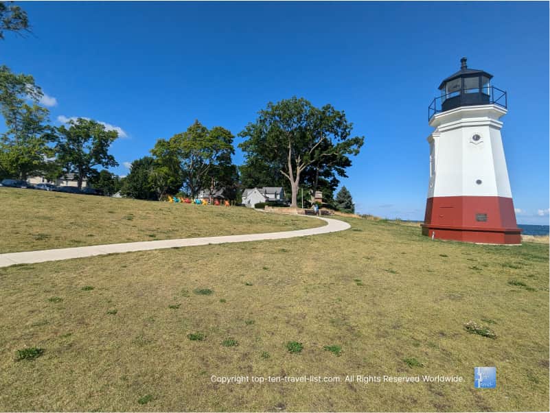 Path to lighthouse in Vermillion, Ohio