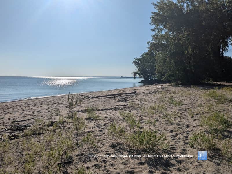 Beautiful beach at Sheldon Marsh State Nature Preserve in Huron, OH