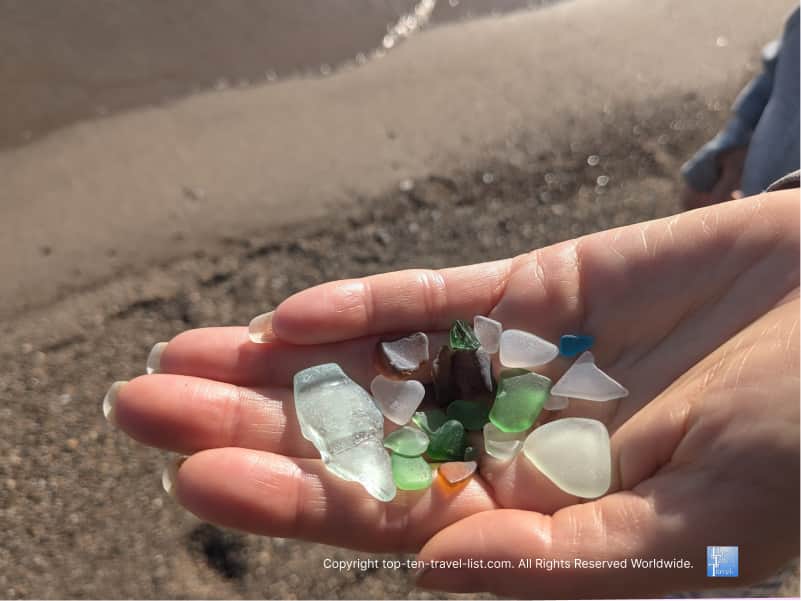 Seaglass found at Sheldon Marsh Nature Preserve