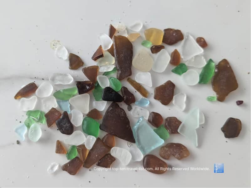 Lots of seaglass at Huntington Reservation in Cleveland