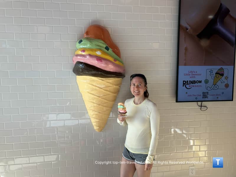 Cute photo opp at the Original Rainbow Cone shop in Surprise, Arizona