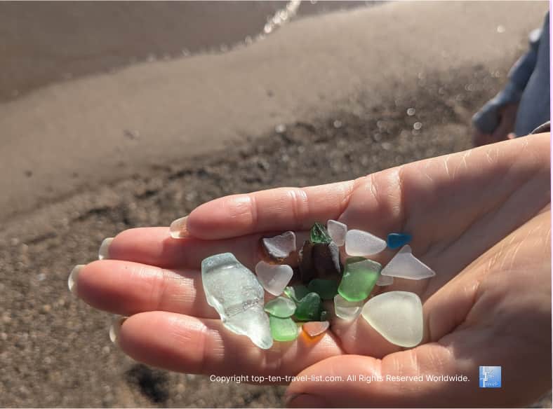 Finding seaglass on Lake Erie