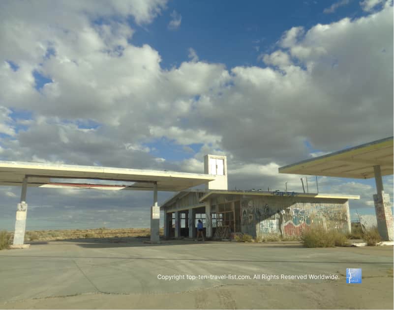 Abandoned gas station in Two Guns, Arizona