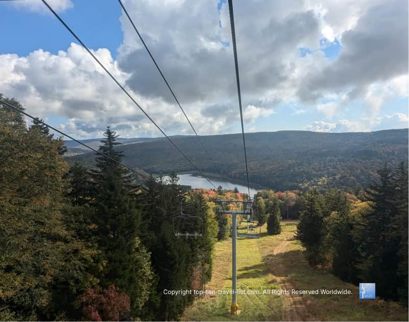 Chairlift ride in Snowshoe, WV