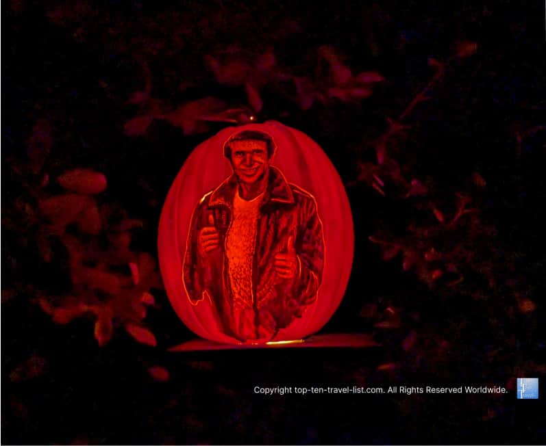 Fonz Happy Days Jack O'Lantern at the Pittsburgh Zoo