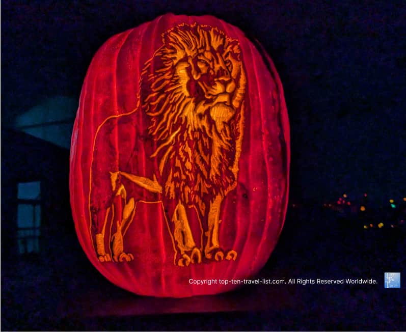 Lion Jack O'Lantern at the Pittsburgh Zoo