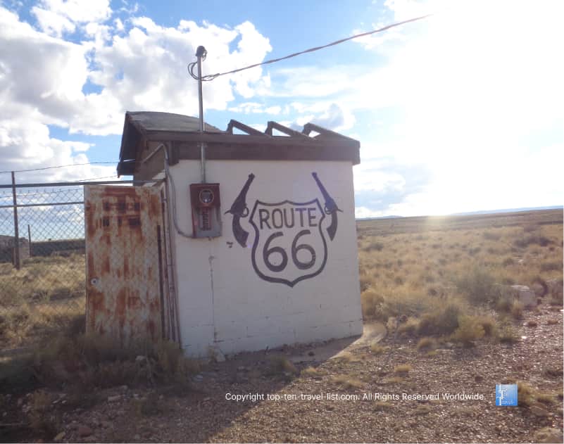 Rt 66 sign Two Guns