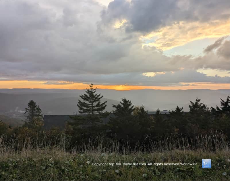 Sunset in Snowshoe, West Virginia