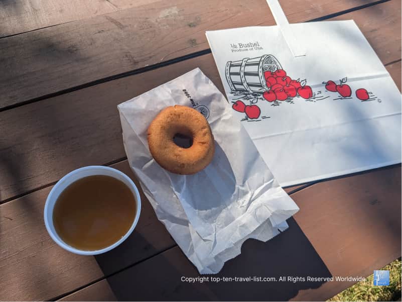 Apple cider donuts at Brant's Apple Orchard in Ashtabula, Ohio