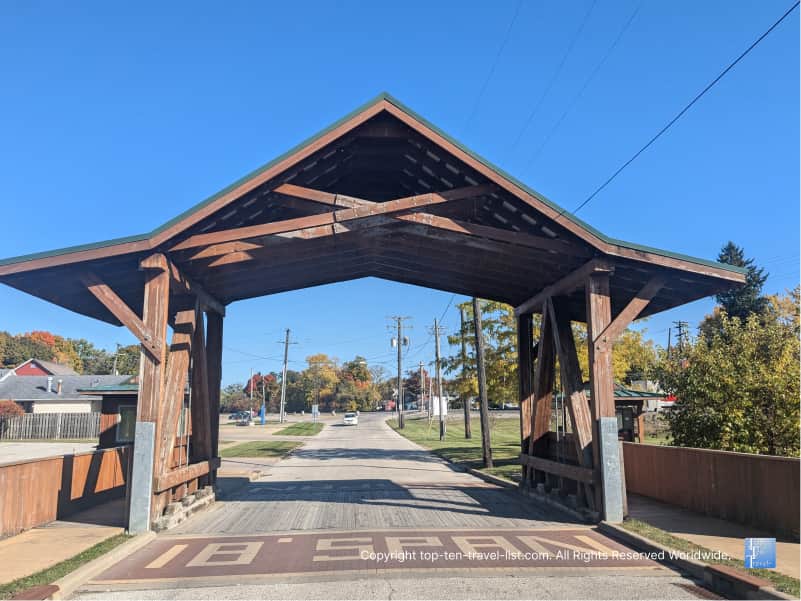 Shortest covered bridge in the US - West Liberty 18 feet