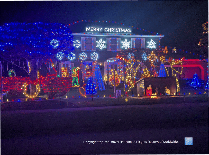 Crown Point Parkway Christmas display in Strongsville, Ohio 