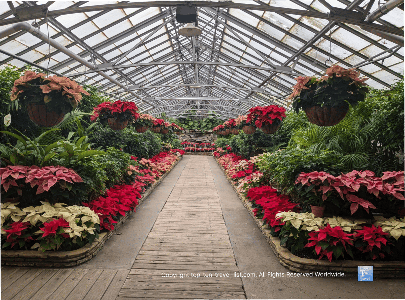 Gorgeous holiday display at Rockefeller Garden in Cleveland