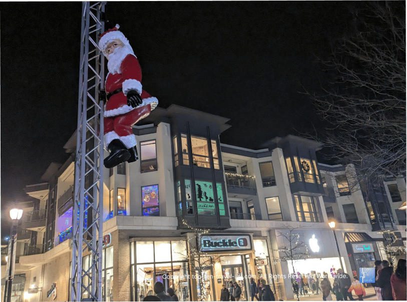 Santa holiday display at Crocker Park in Westlake, Ohio 