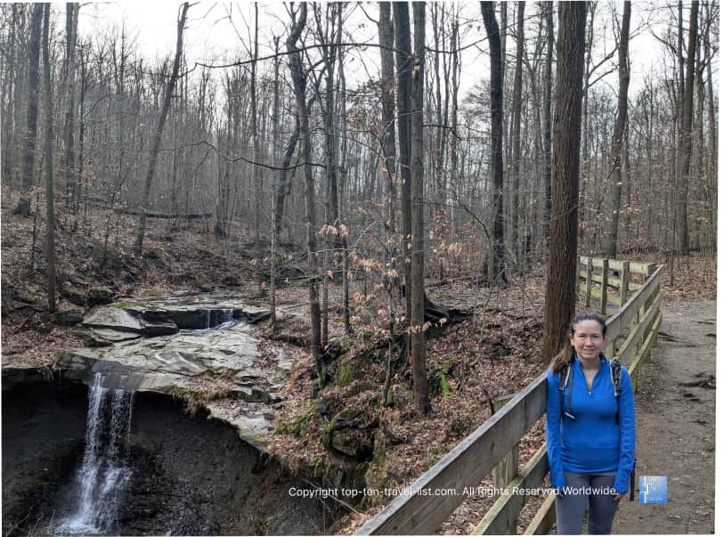 Photo opp at Blue Hen Falls in Cuyahoga Valley National Park in Ohio