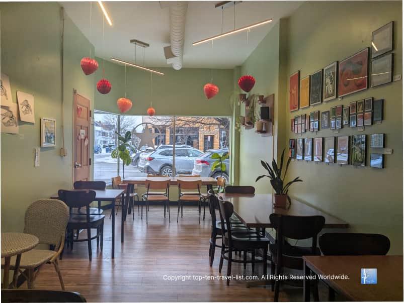 Ambiance at Rising Star Coffee Roasters in Lakewood, Ohio 