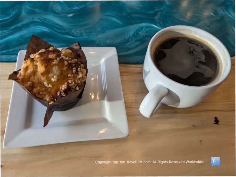 Banana nut muffin at Metropolitan Coffee in Cleveland