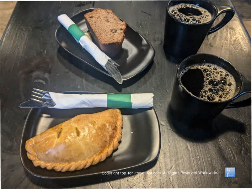 Curry cauliflower pastry and Banana nut bread at 5 Points Cleveland