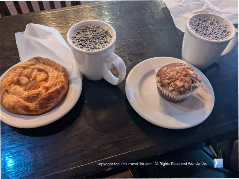 Danish and muffin at Civilization Coffee in Tremont, Ohio