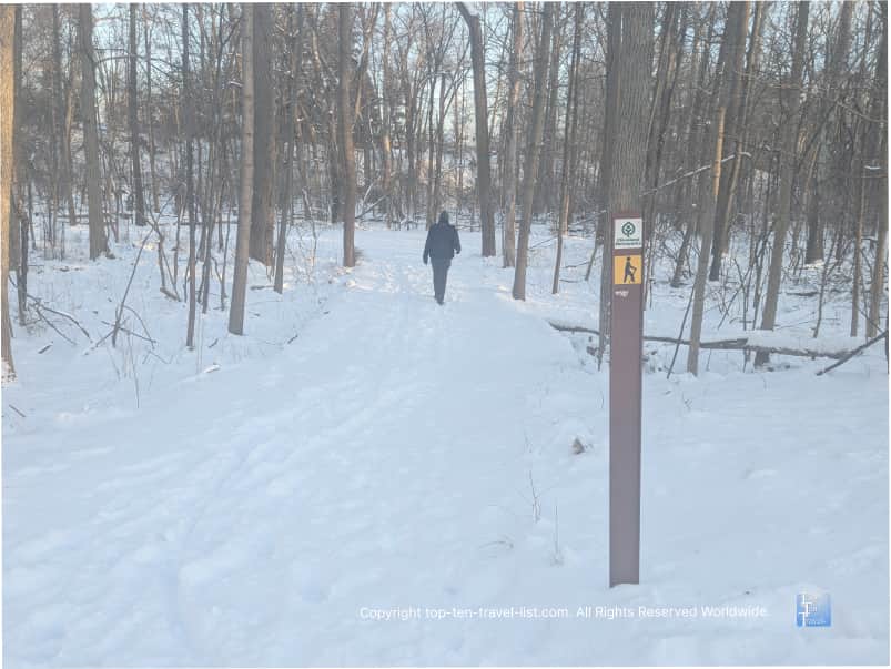 Winter hike at Big Creek Reservation in Parma Heights, Ohio