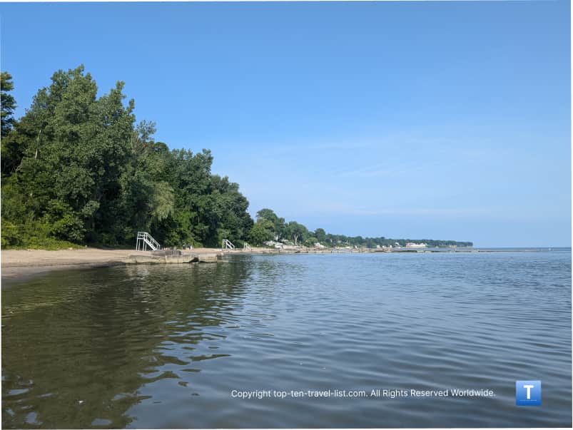 Peaceful scenery at Huntington Beach Reservation in Bay Village