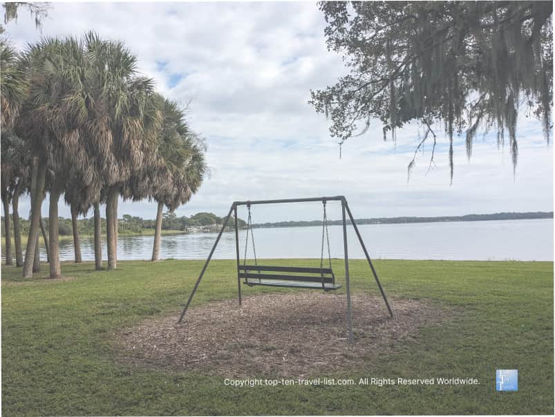 Swinging chair at A.L. Anderson Park in Tarpon Springs
