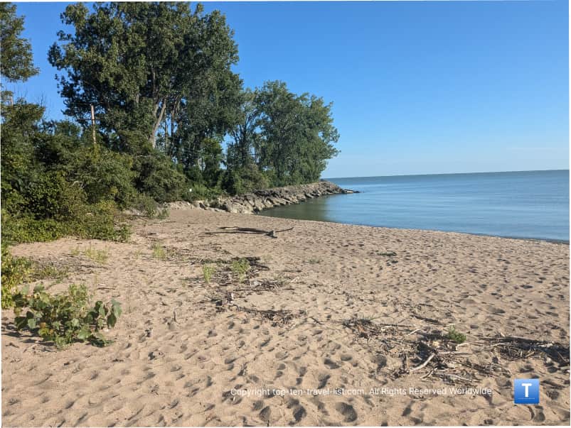 Sheldon Marsh preserve beach in Ohio