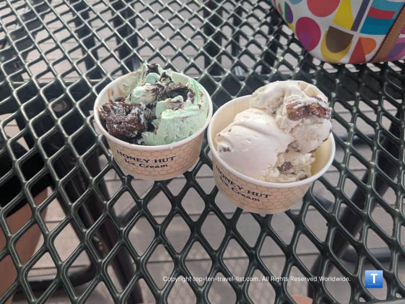  Butter Pecan ice cream at Honey Hut ice cream