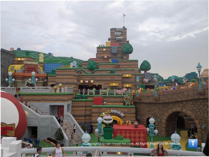 Views from Yoshi's Adventure ride at Super Nintendo World at Universal