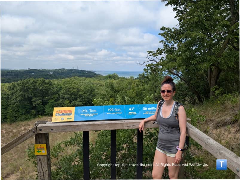 Mt. Tom dune sign at Indiana Dunes State Park