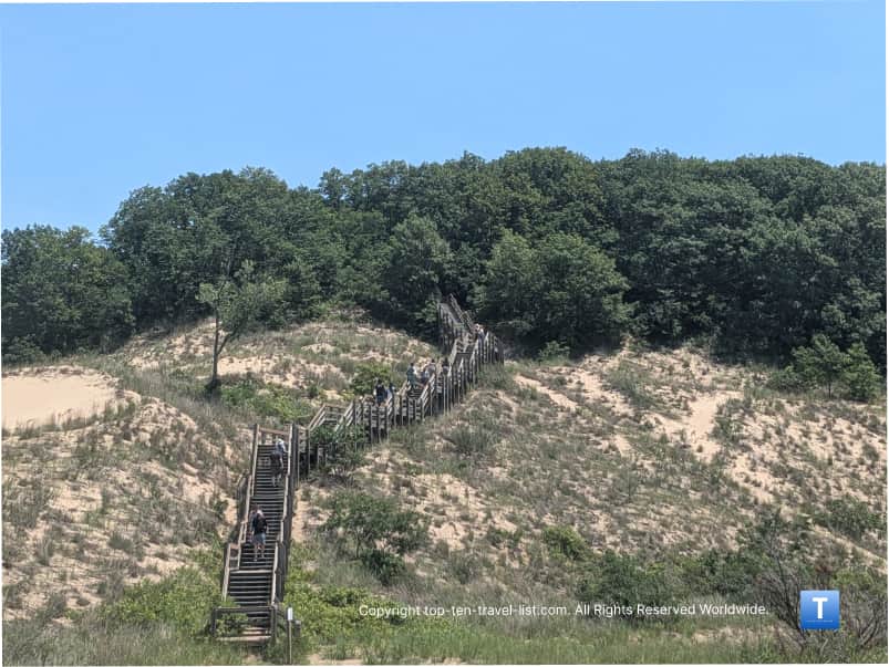 Diana Dune staircase at Indiana Dunes National Park
