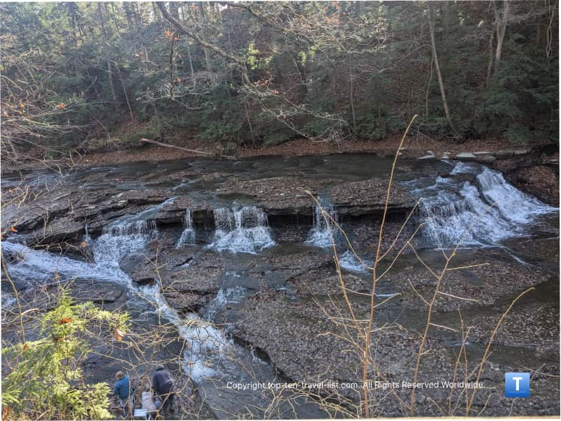 South Chagrin reservation waterfall in Ohio
