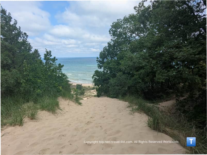 Lake Michigan views from the Mt. Holden dune in Indiana