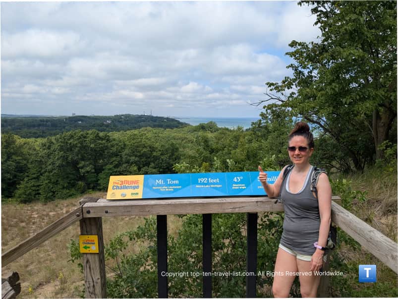Mt. Tom sign at Indiana Dunes State Park