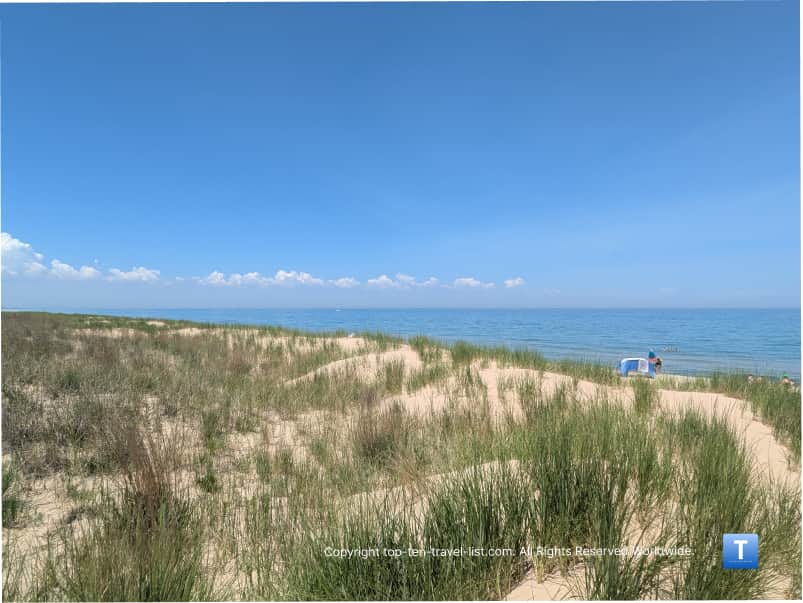 Sand dunes at Porter Beach in Indiana