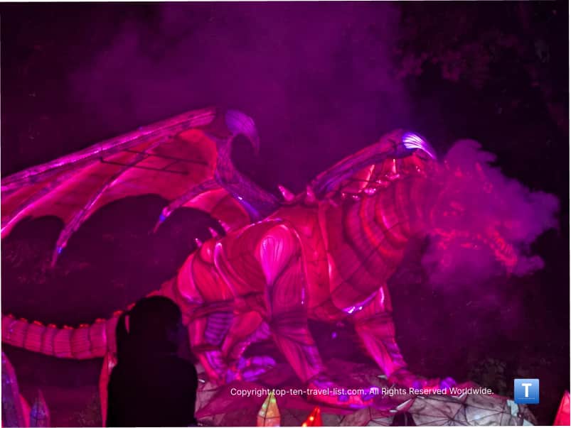 Beautiful dragon display at the Cleveland lantern festival