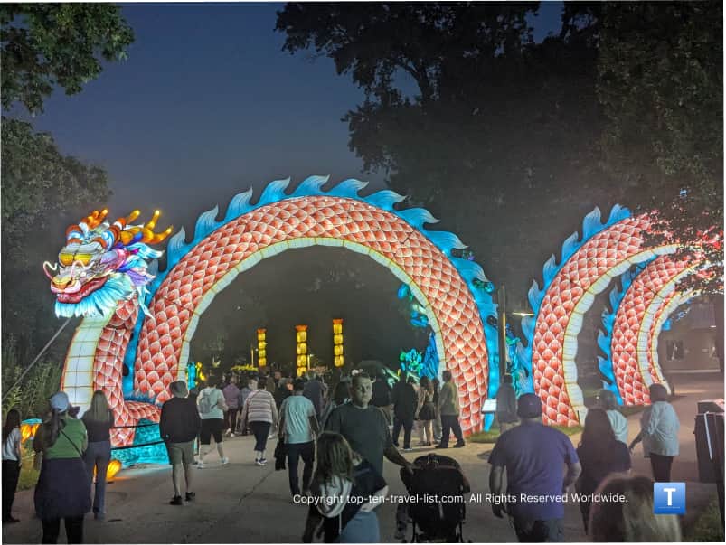 Dragon tunnel at Cleveland Asian Lantern event