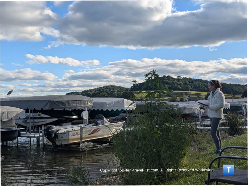Fishing at Lucky's Lodge in Lodi, Wisconsin 