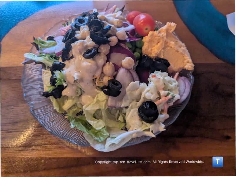 Salad bar at the Fitz's on the Lake in Lodi 