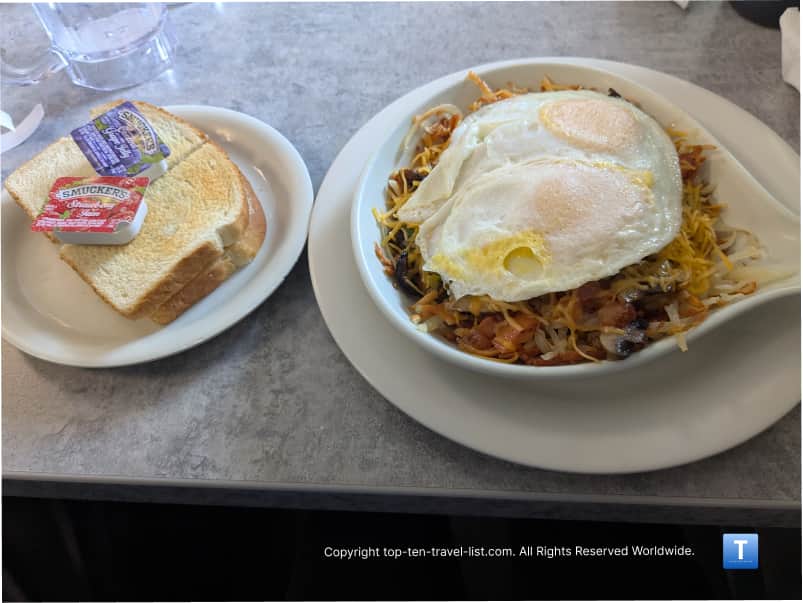 Veggie skillet at Lucy's in Lodi 