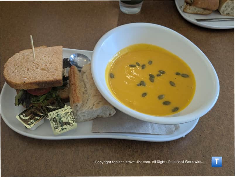 Autumn squash soup at Panera Bread 