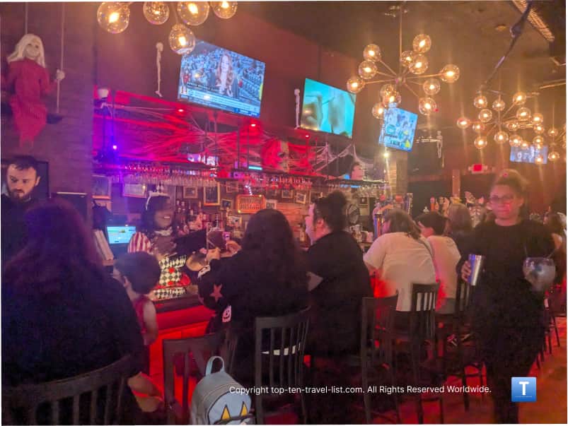 Bar at the Haunted House restaurant