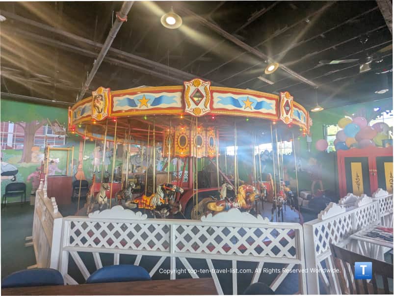 Kid carousel at Herschell Carrousel Museum