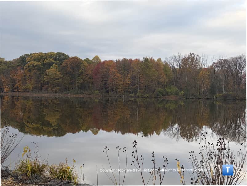 Fall foliage at Lake Issac