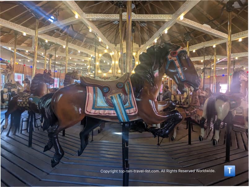 Antique horse carousel in New York 