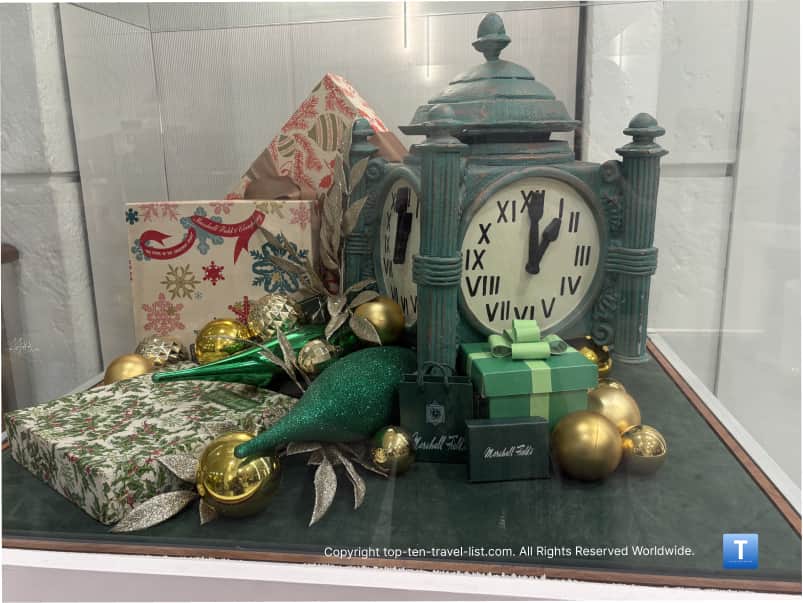 Iconic Marshall Fields clock display at Macy's on State Street