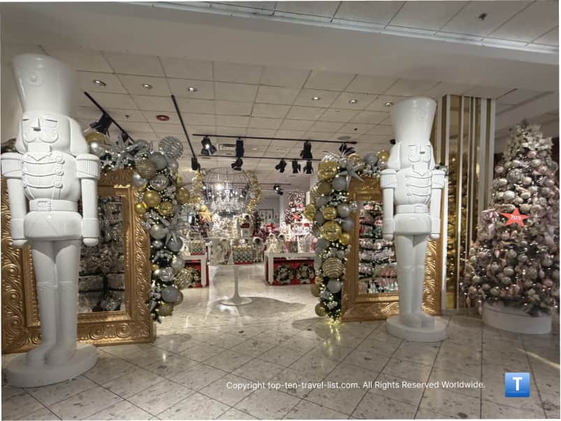 Giant nutcrackers at Macy's on State Street in Chicago